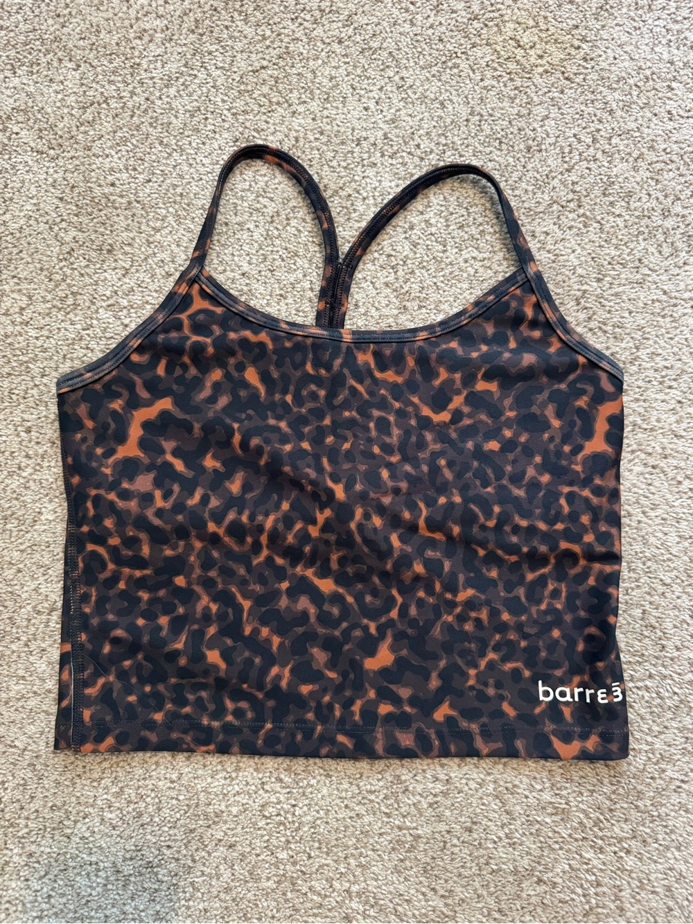Barre3 x Beyond Yoga Slim Racerback Cropped Tank - Tortoise - S